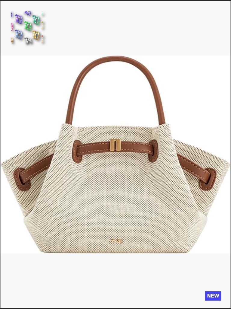 Hana Mini Tote Bag Canvas Top Handle Shoulder Crossbody Chic Casual Day Out